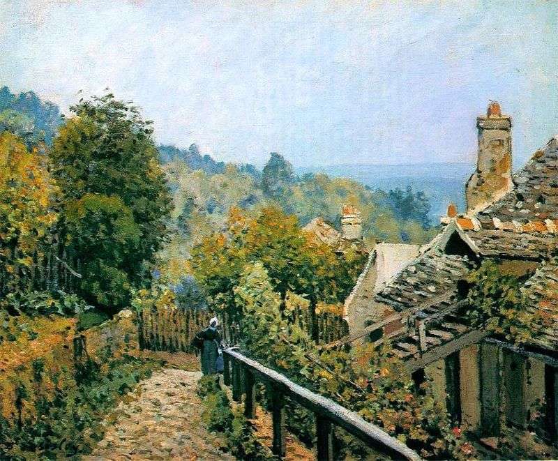 Ścieżka ogrodowa w Louviesen   Alfred Sisley