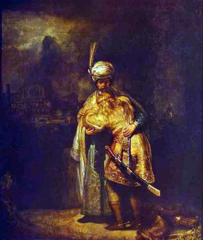 Pożegnanie Davida z Jonathanem   Rembrandt Harmens Van Rhine