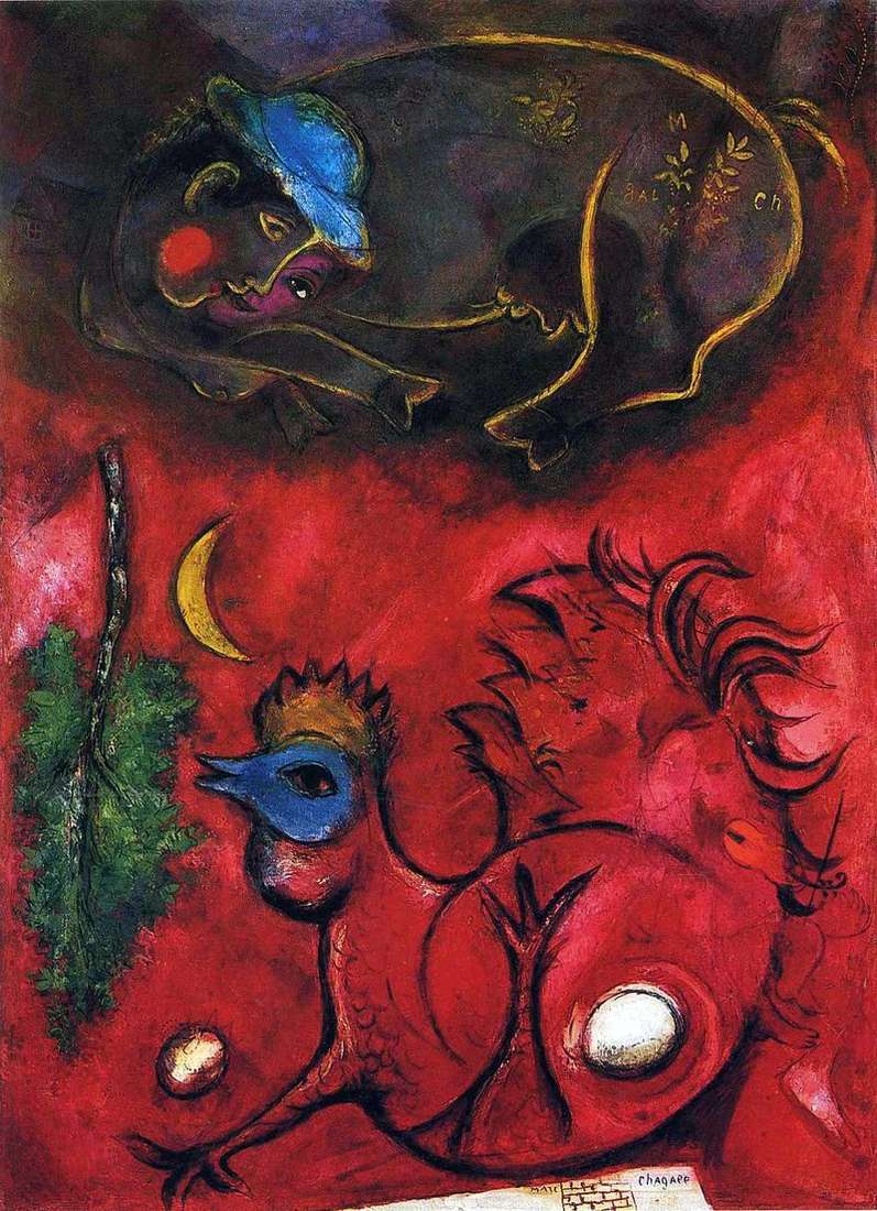 Słuchanie koguta   Marc Chagall