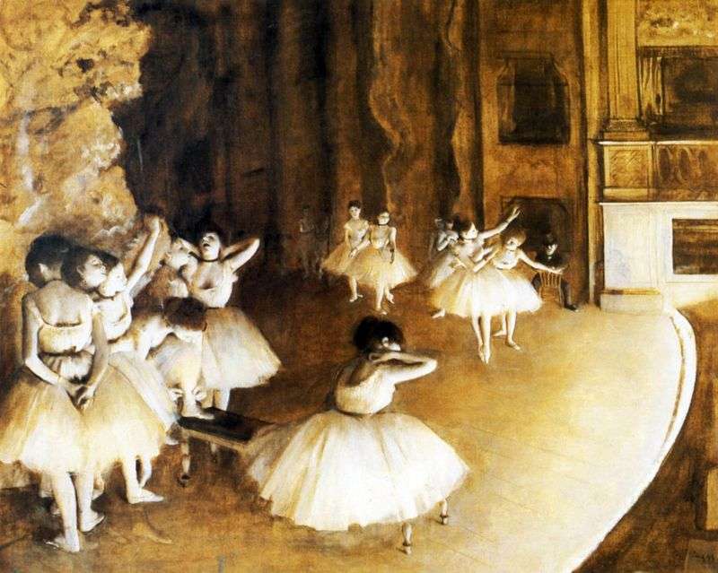 Próba baletowa na scenie   Edgar Degas