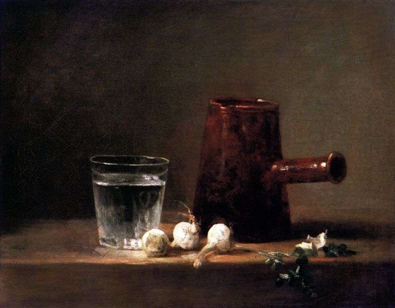 Szklanka z wodą i dzbankiem   Jean Baptiste Simeon Chardin