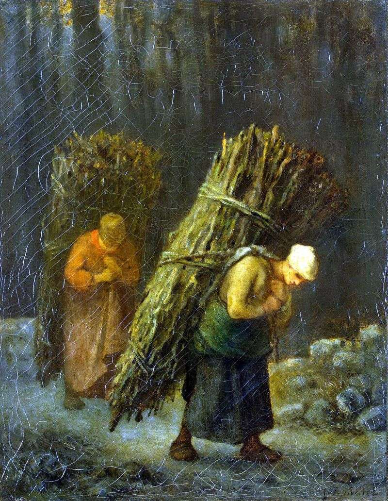 Chłopki z chrustem   Jean Francois Millet