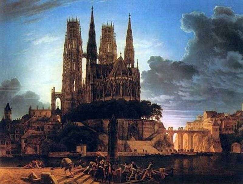 Gotycka katedra na brzegu   Karl Friedrich Schinkel