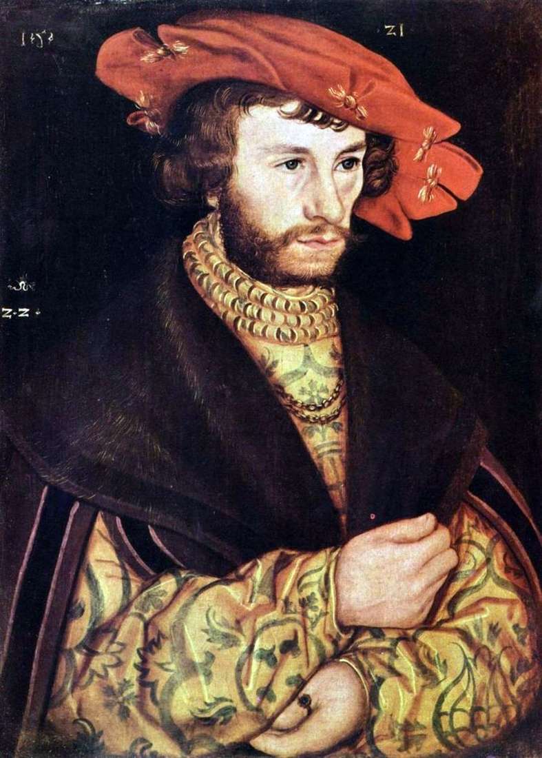 Portret młodego mężczyzny w beretie   Lucas Cranach