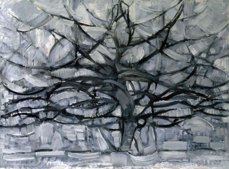 Szare drzewo   Peter Cornelis Mondrian