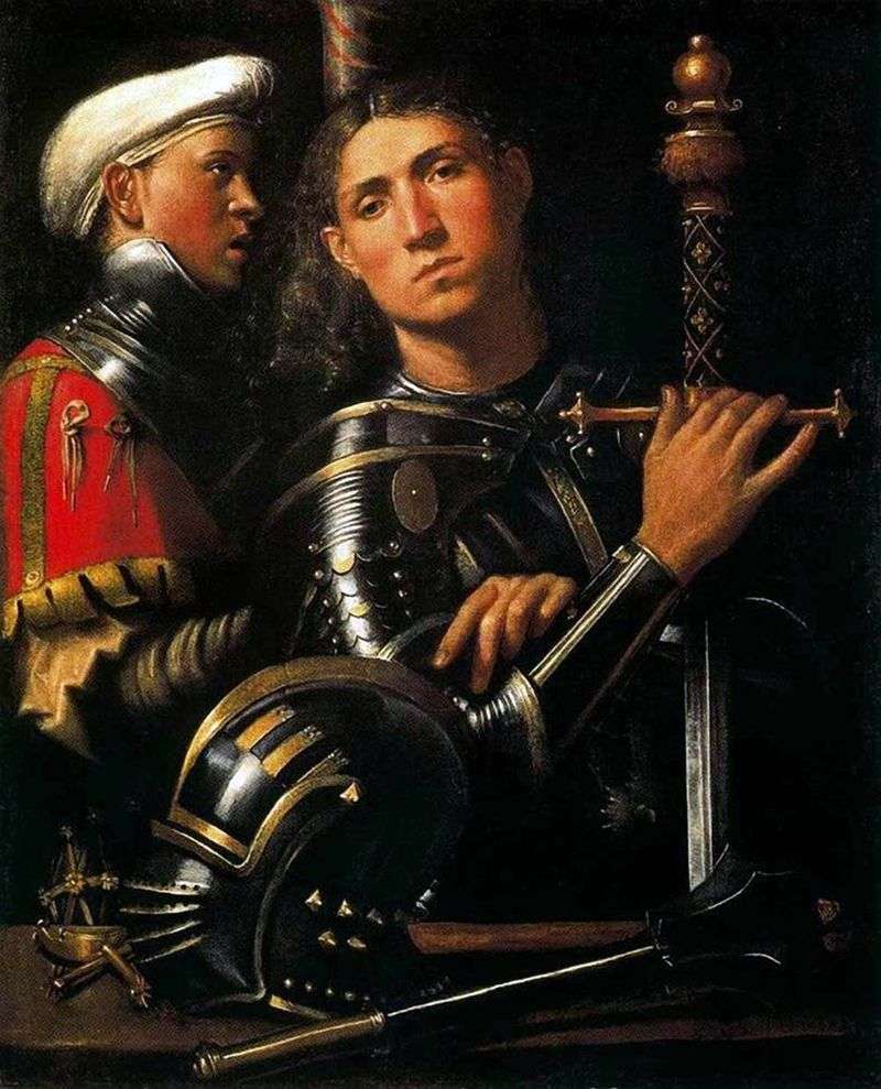 Wojownik ze swoim giermkiem   Giorgione