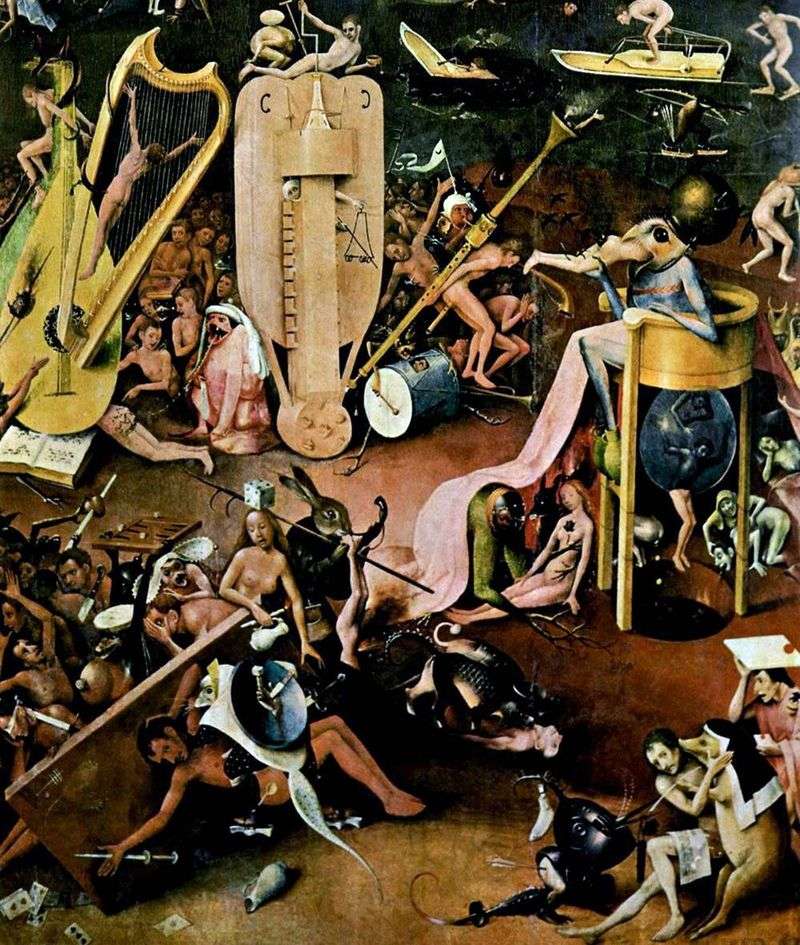 Piekło Tryptyk Szczegóły Ogród ziemskich rozkoszy   Hieronymus Bosch