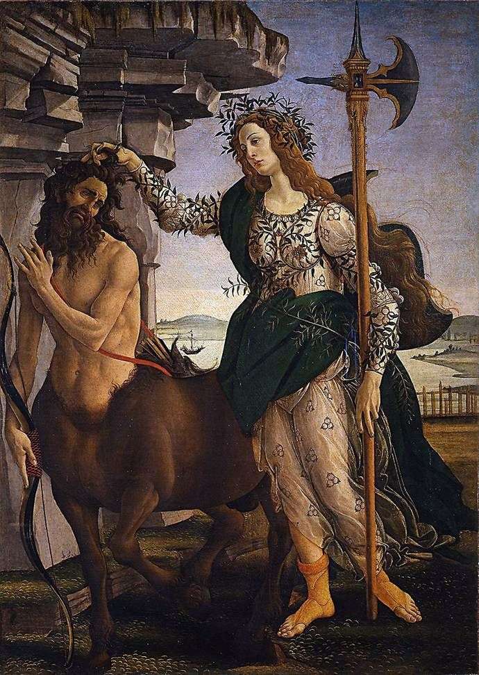 Atena Pallas i centaur   Sandro Botticelli