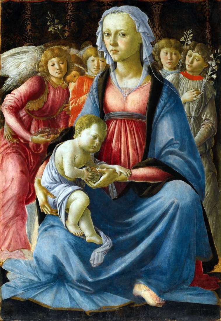 Madonna z Dzieciątkiem z pięcioma aniołami   Sandro Botticelli