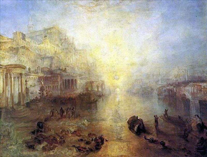 Ancient Italy Obidus wyrzucony z Rzymu   William Turner