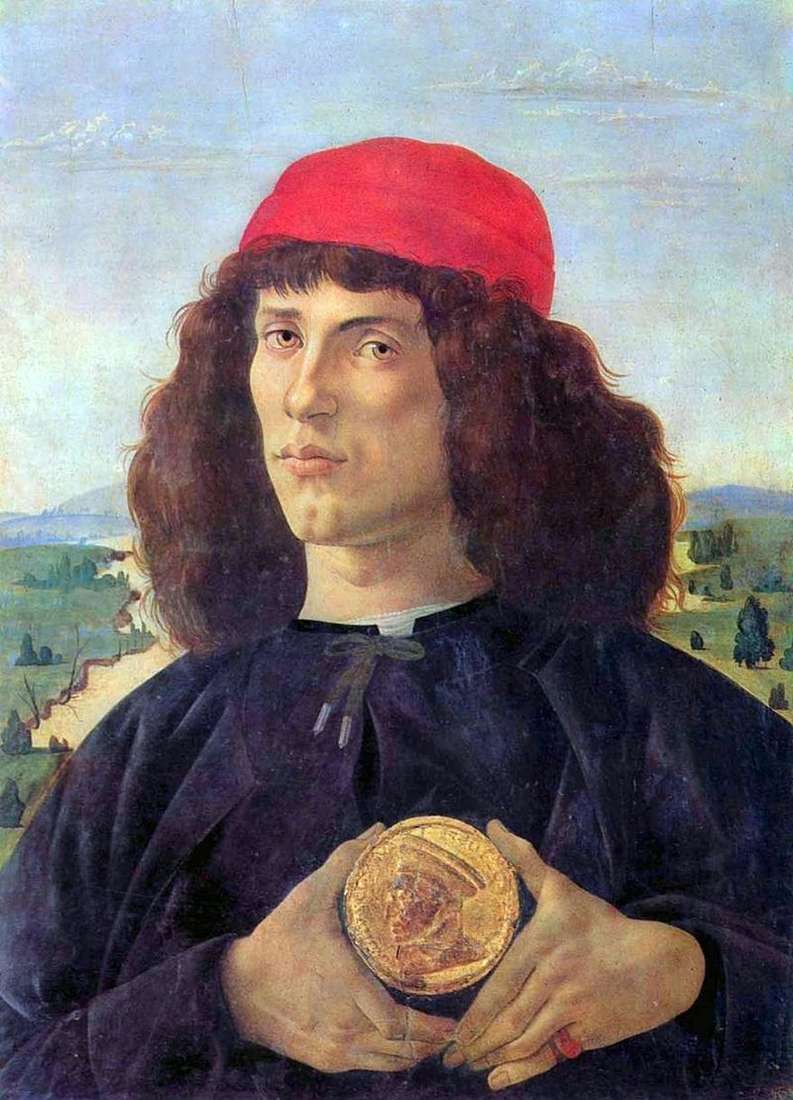 Portret mężczyzny z medalem   Sandro Botticelli