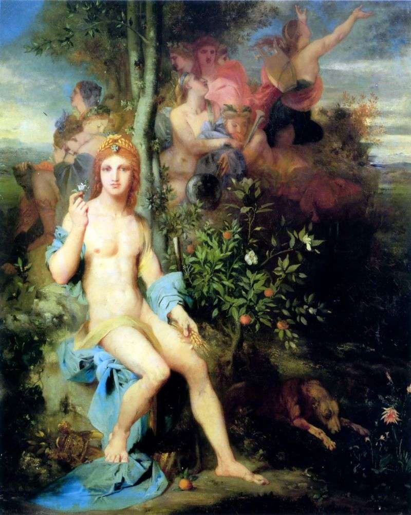 Apollo i Dziewięciu Muz   Gustave Moreau