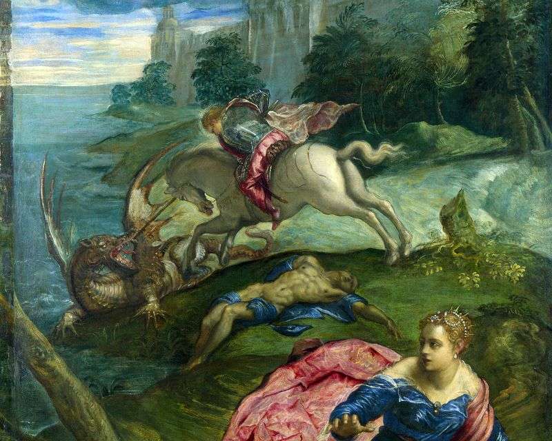 Święty Jerzy, księżniczka i smok   Jacopo Tintoretto