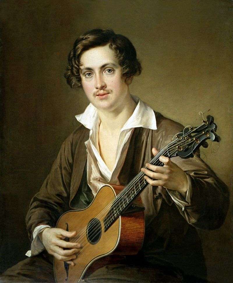 Gitarzysta (portret Morkova)   Wasilij Tropinin