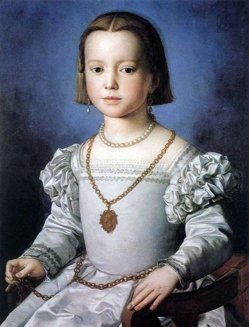 Portret Bia Medici, córka Cosimo I   Agnolo Bronzino